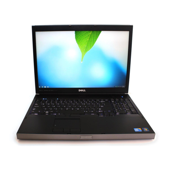 Dell Precision M6500 Setup And Features Information
