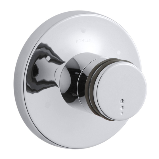 User Manuals: Kohler K-T10185 Valve Trim