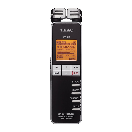Teac VR-20 Manuals