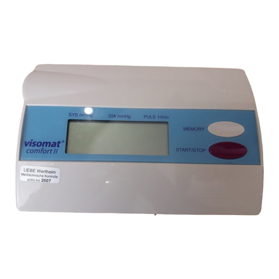 visomat comfort II Instruction Manual