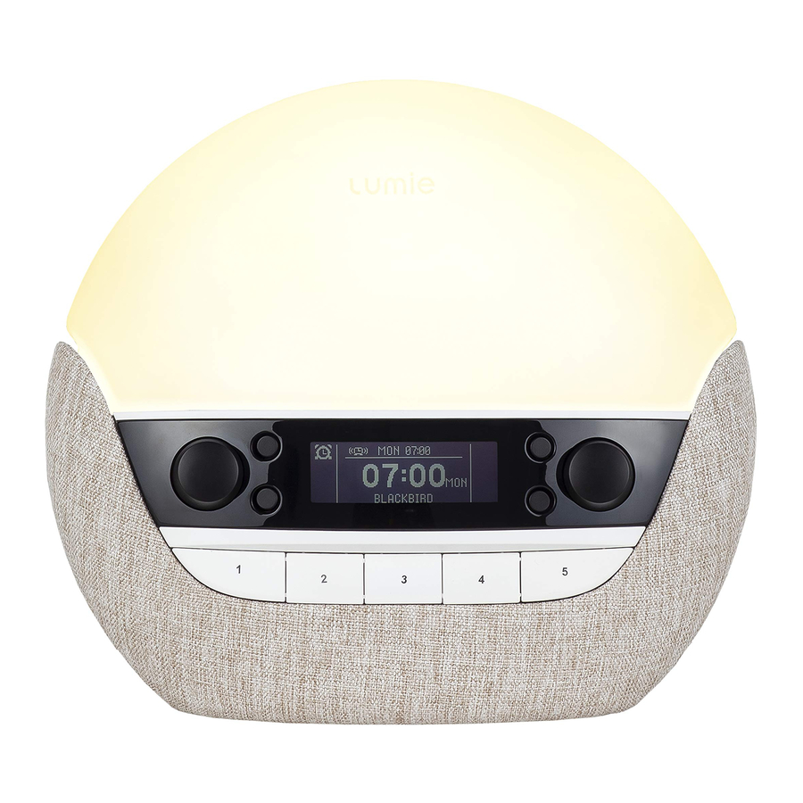 Lumie Bodyclock Luxe 750FM Wakeup Light Alarm Clock Manual ManualsLib