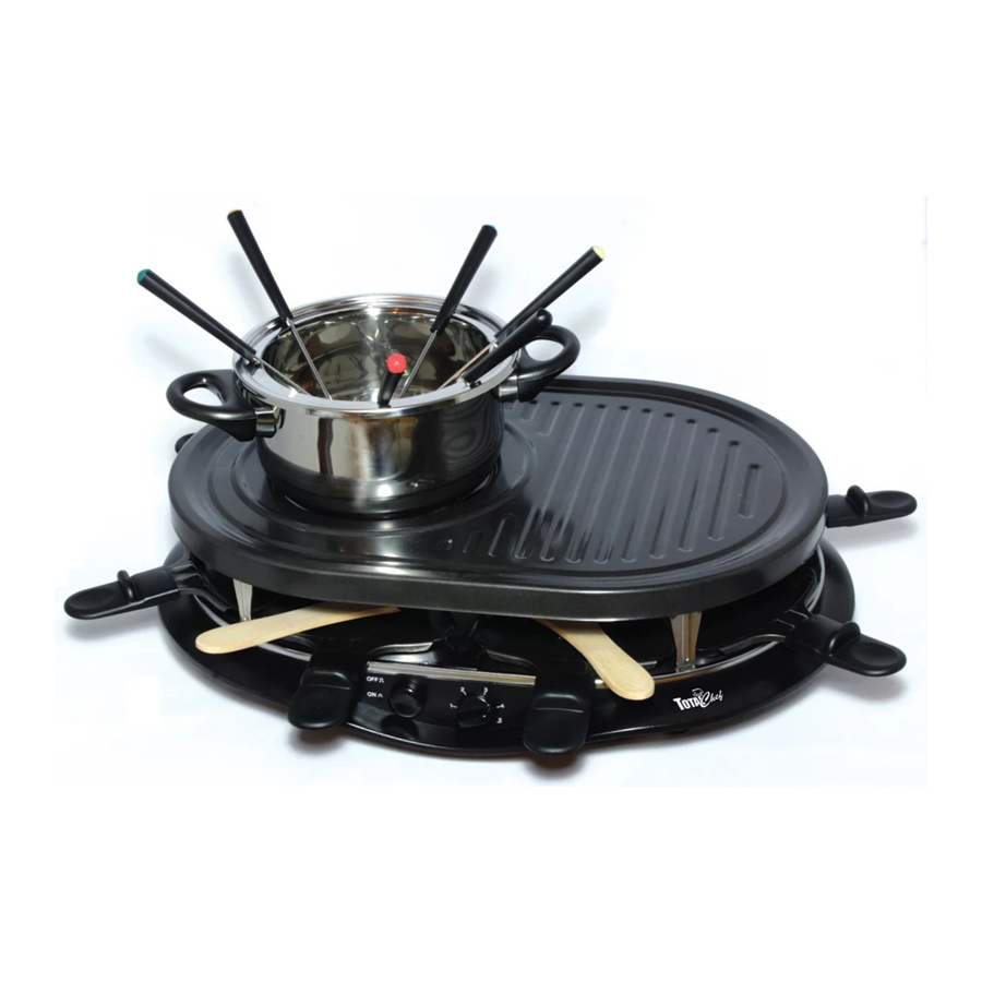Koolatron Total Chef TCRF08BN - Raclette Party Grill with Fondue Manual