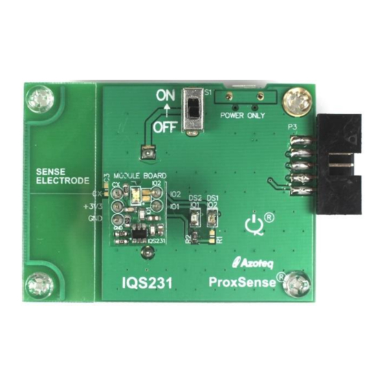Azoteq IQ Switch ProxSense IQS231EV02 Quick Start Manual