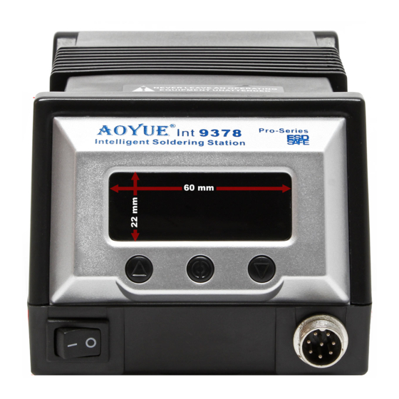 WilTec AOYUE Int9378 PRO Series Manuals