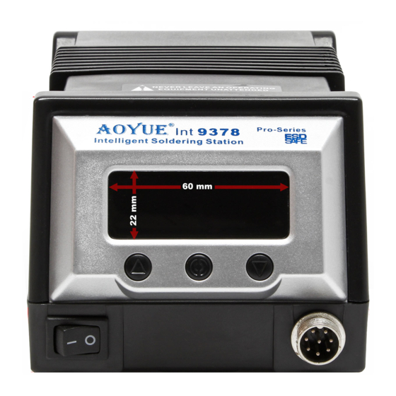 WilTec AOYUE Int9378 PRO Series User Manual