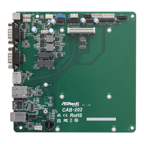 ASRock Industrial CAB-202 Settings Manual
