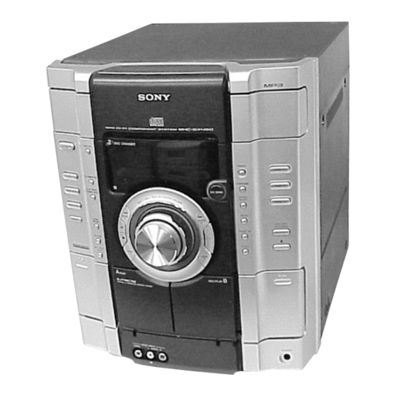 Sony HCD-GX450 - Stereo Mini System Manuals