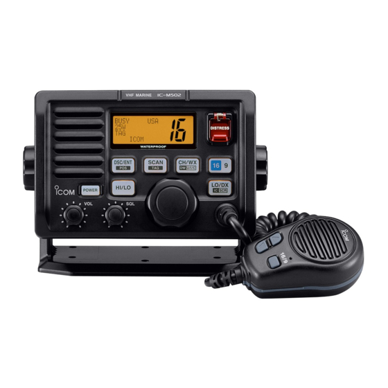 Icom IC-M502AW Instruction Manual