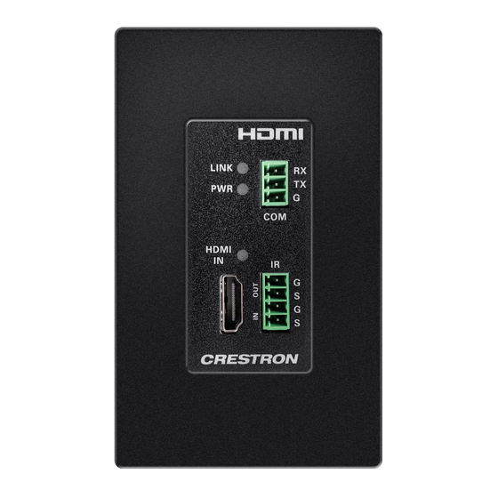 Crestron HD-TXC-4KZ-101-1G Getting Started