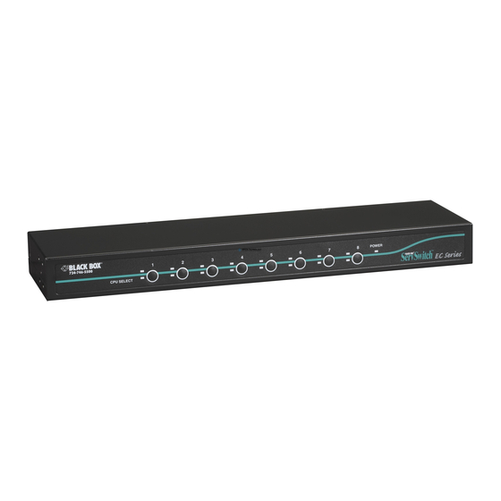 Black Box SERVSWITCH Series Installer/User Manual