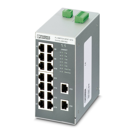Phoenix Contact FL SWITCH SFN 16TX Installation Notes For Electricians