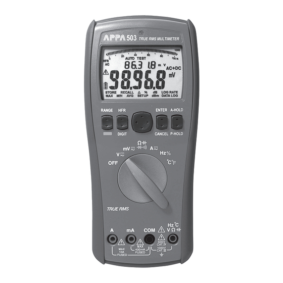 APPA 503 User Manual