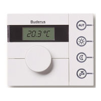 Buderus RC20 Installation And Service Instructions Manual