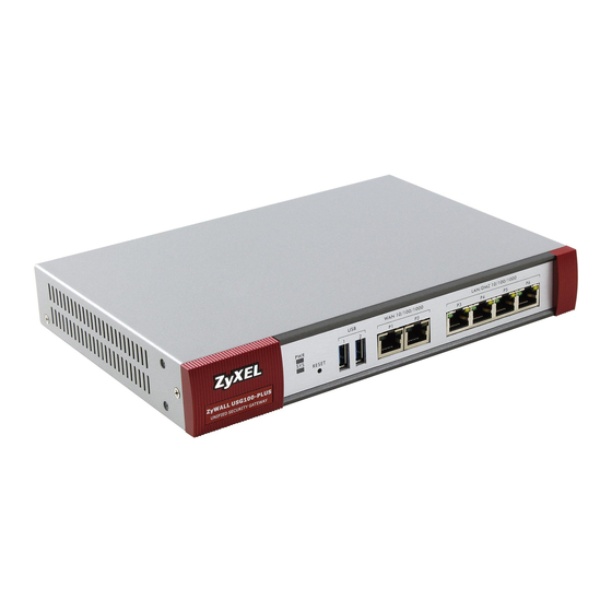 ZyXEL Communications ZyWALL USG 100 Plus Quick Start Manual