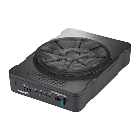 Kicker Hideaway HS10 Owner's Manual