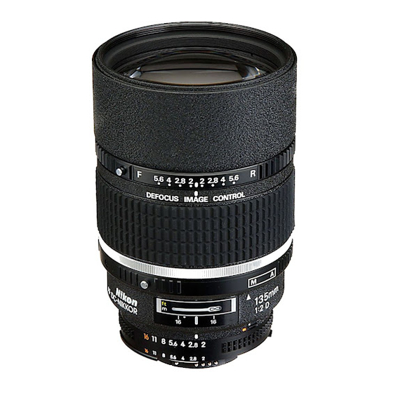 Nikon AF DC-Nikkor 135mm f/2D User Manual