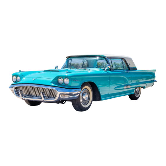 User Manuals: Ford Thunderbird 1958 Vintage Car