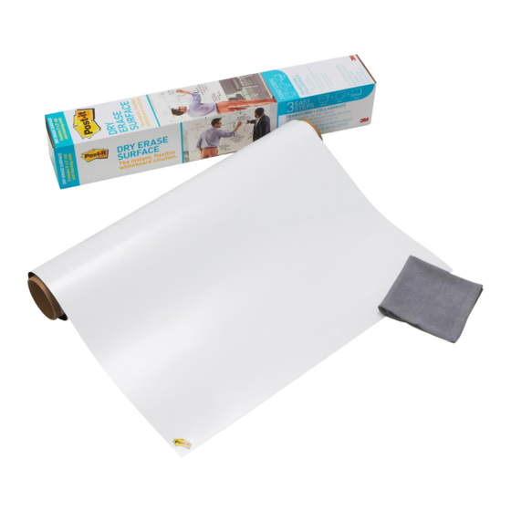 3M Post-it Dry Erase Surface Quick Start Manual