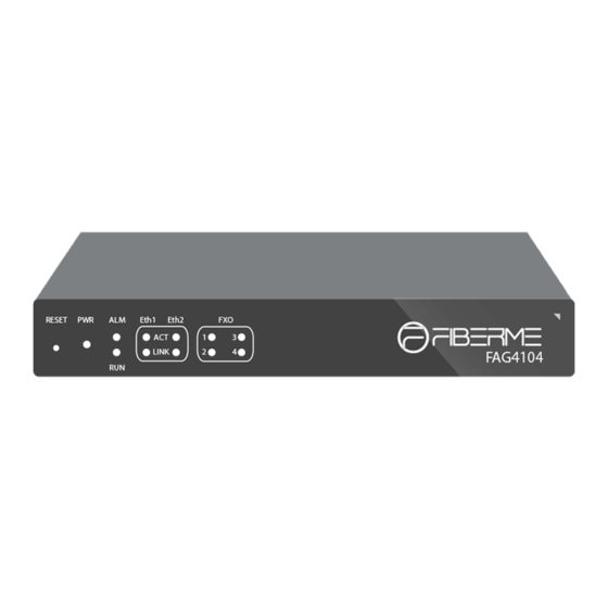 Fiberme FAG410X Manual