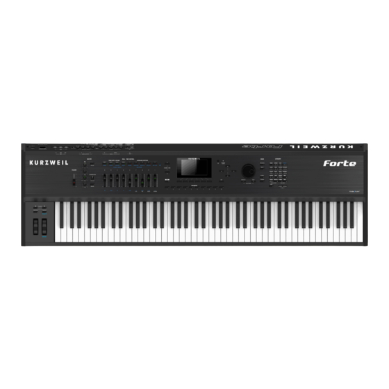 Kurzweil Forte Musician's Manual