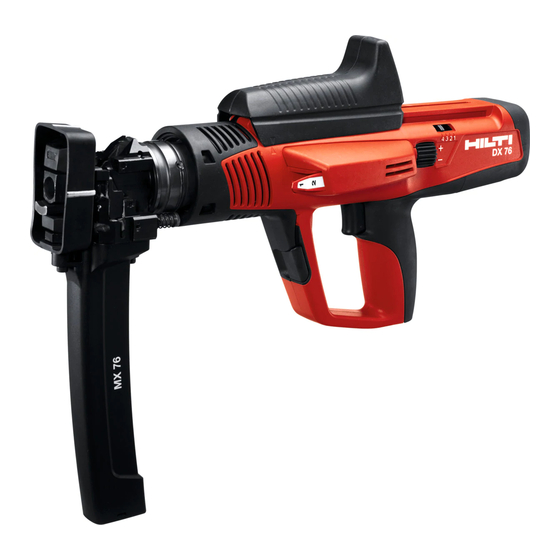 Hilti DX 76 Operating Instructions Manual