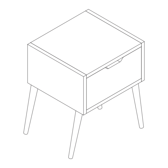 GFW STOCKHOLM 1 DRAWER NIGHTSTAND Assembly Instructions Manual