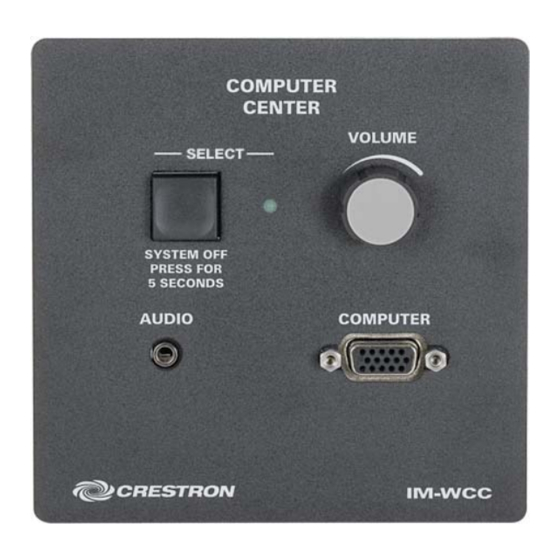 Crestron IM-WCC Operations & Installation Manual