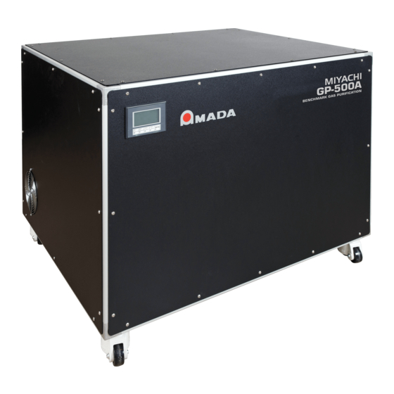 Amada GP-500A-P-DUAL Purification System Manuals
