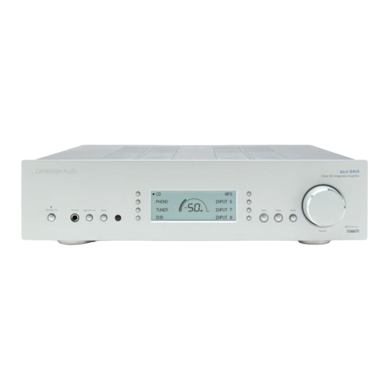 Cambridge Audio azur 840A User Manual