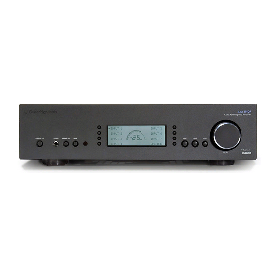 Cambridge Audio azur 840A User Manual