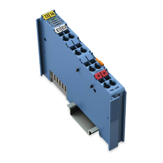 WAGO 750-438 2-channel input module Manuals