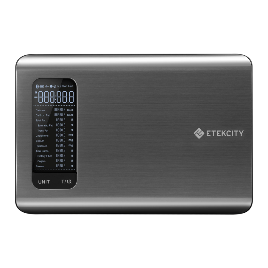 Etekcity ESN00 Series - Smart Nutrition Scale Manual