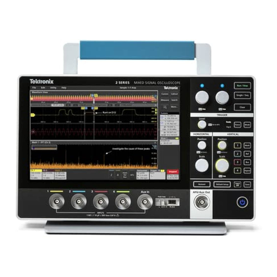 Tektronix MSO 2 Series Help Manual