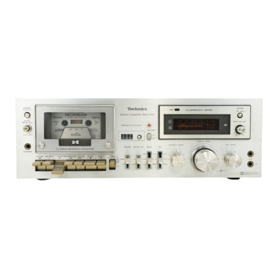 Technics RS-641 Service Manual