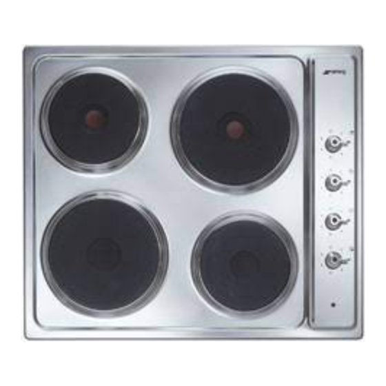 Smeg Built-in Electric Hob SA435X-1 Use, Installation And Maintenance Instructions