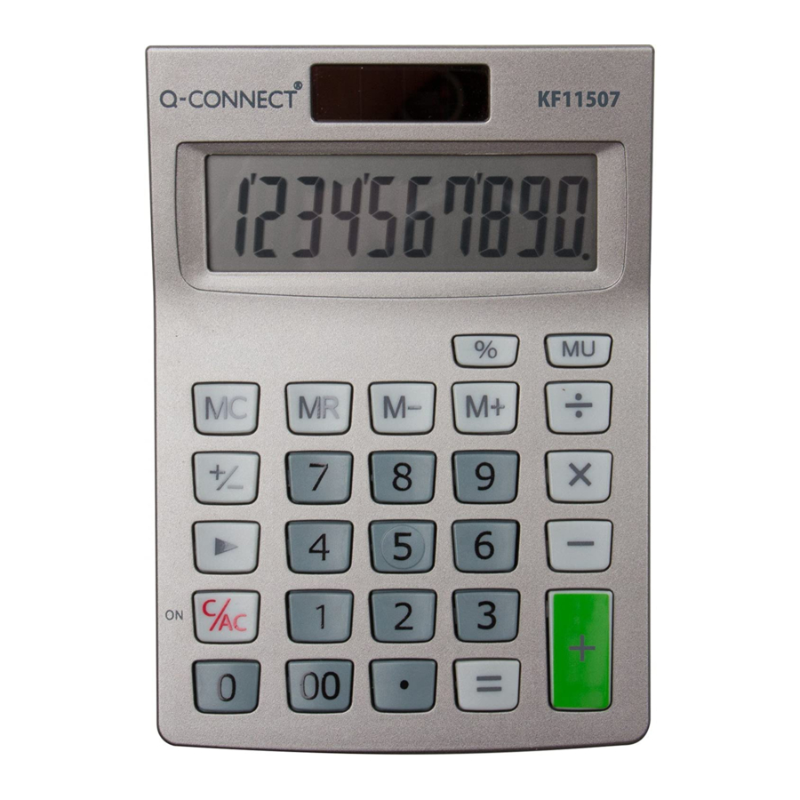 User Manuals: Q-Connect KF11507 Desktop Calculator
