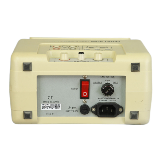 Hioki 3155-01 Instruction Manual
