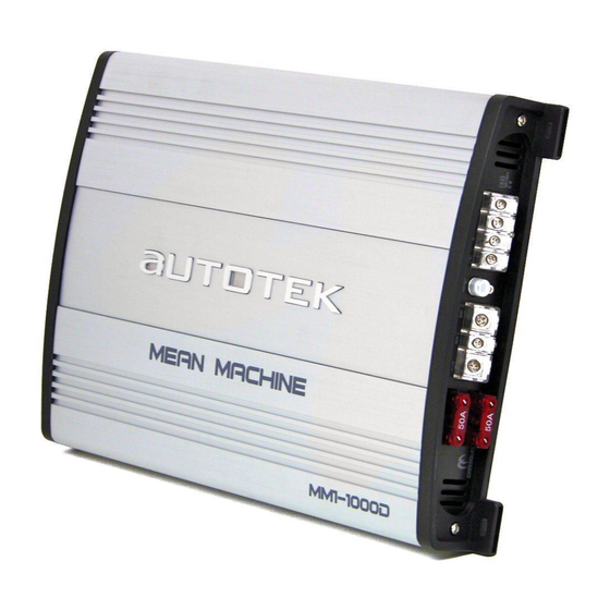 Autotek Mean Machine MM1-1000D User Manual