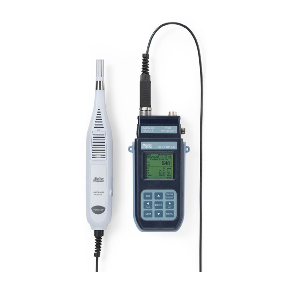 User Manuals: GHM DeltaOHM HD37AB1347 IAQ Monitor