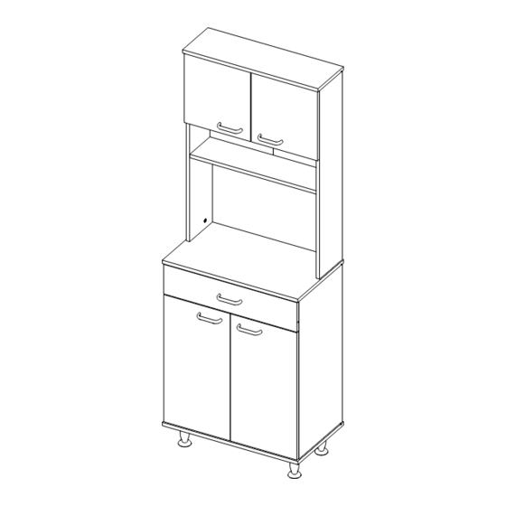 TUHOME Furniture DELLA 60 PANTRY CABINET Assembly Instructions Manual