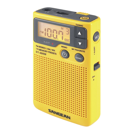 Sangean DT-400W Specifications