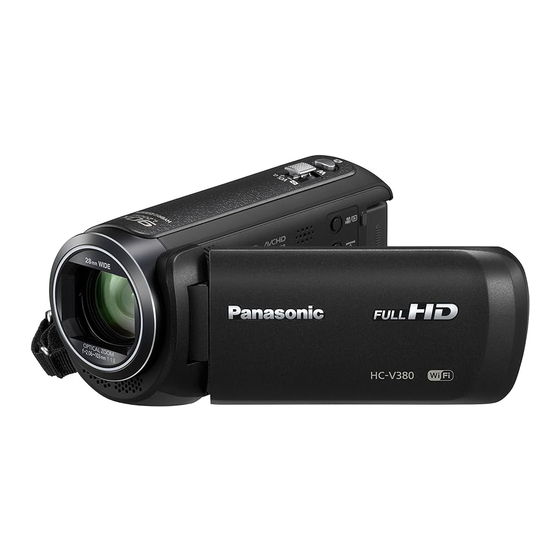 Panasonic Hd camcorder Quick Start Manual