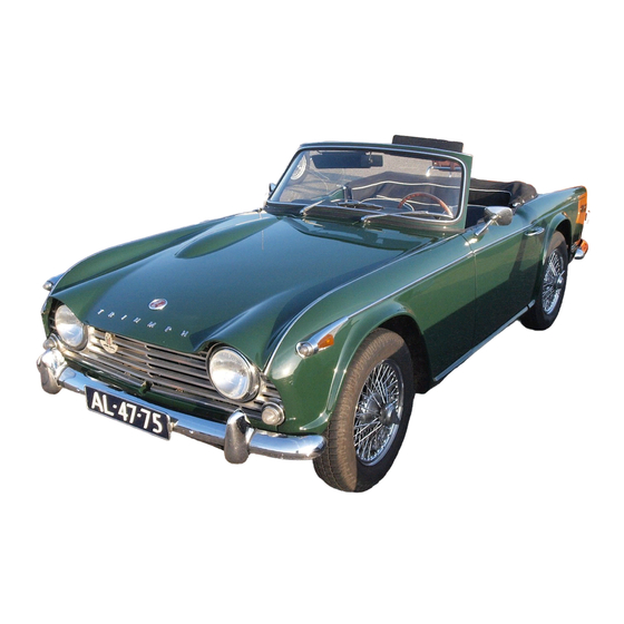 Triumph TR4A Owner's Handbook Manual