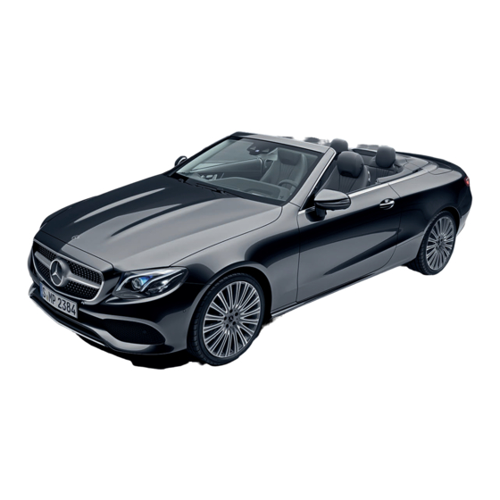 Mercedes-Benz E-Class Cabriolet 2018 Owner's Manual