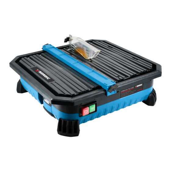 User Manuals: Nordic TS-L0118 Cordless Tile Saw