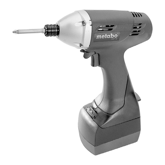 Metabo SSP 12 Operating Instructions Manual