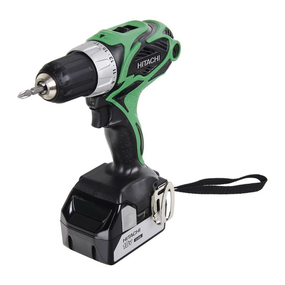 HITACHI DS18DSAL 18V 1/2" DRIVER DRILL 460 IN/LBS TORQUE INSTRUCTION