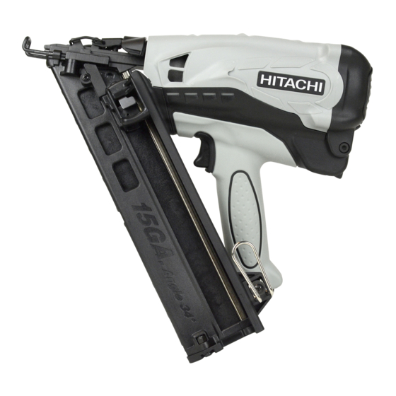 HITACHI NT65GA 21/2" GAS POWERED 34 ANGLED FINISH NAILER INSTRUCTION