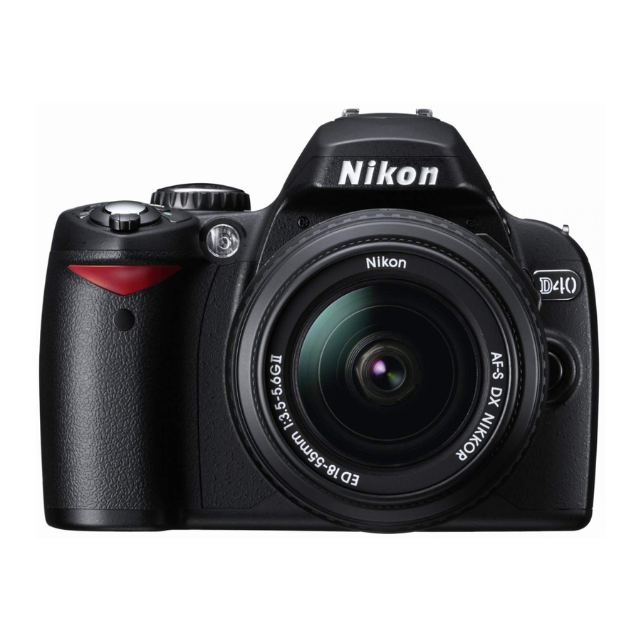 NIKON 25420 D40 6.1MP DIGITAL SLR CAMERA MANUAL Pdf Download ManualsLib