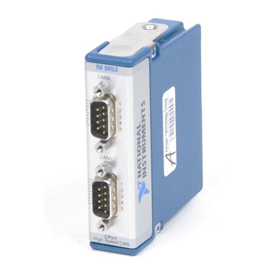 National Instruments NI 9853 Getting Started Manual